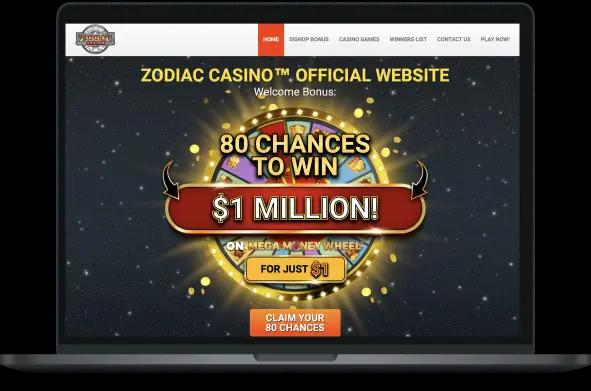 Zodiac Casino Australia Desktop